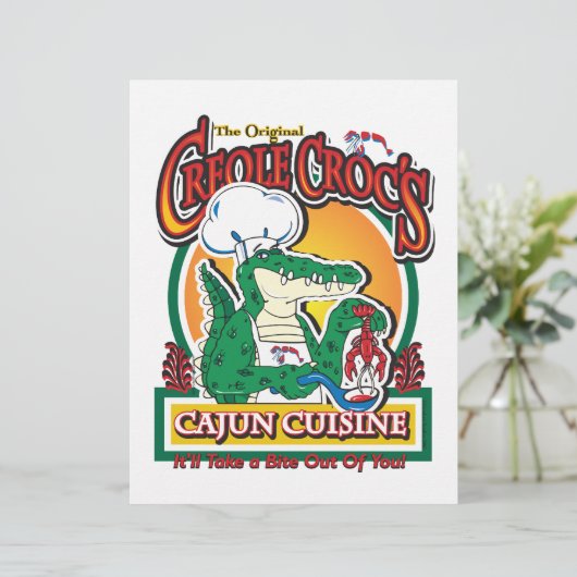 Mardi Gras Cajun Crocodile (Standing Front)