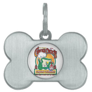 Mardi Gras Cajun Crocodile Pet Name Tag