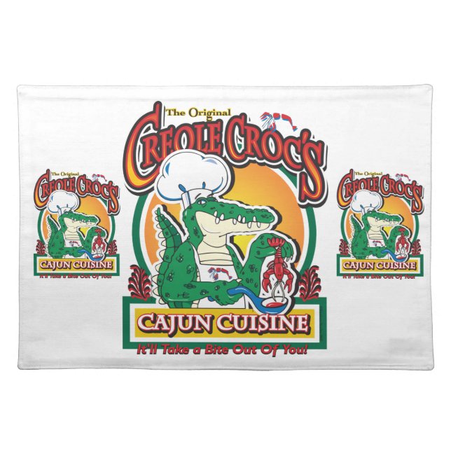 Mardi Gras Cajun Crocodile Placemat (Front)