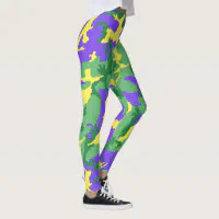 Mardi Gras Leggings Costume for Women With Carnival Pattern, Mardi Gras  Yoga Pants Outfit Workout Gift Clothing 