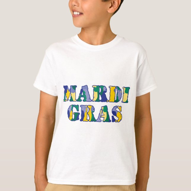 Mardi Gras Camo T-Shirt (Front)