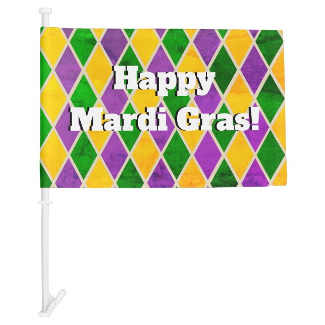 Mardi Gras Car Flag (Front)