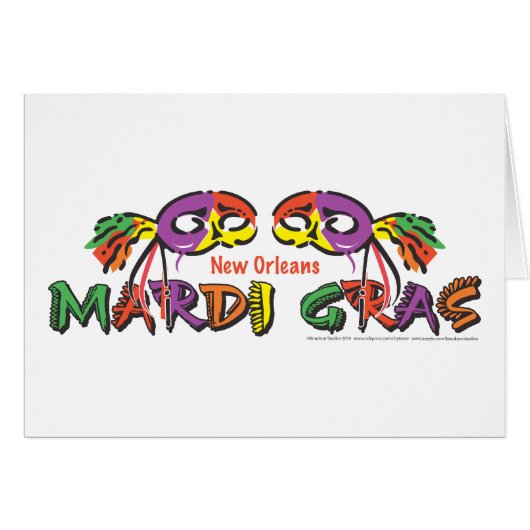 Mardi Gras Cards (Front Horizontal)