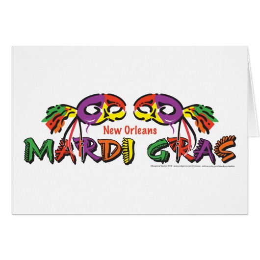 MARDI-GRAS CARDS (Front Horizontal)