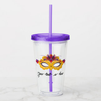 Mardi Gras Carnival Acrylic Tumbler