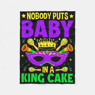 Mardi Gras Carnival Celebration - Nobody Puts  Fleece Blanket