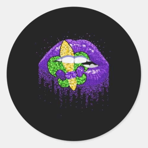 Mardi Gras Carnival Classic Round Sticker