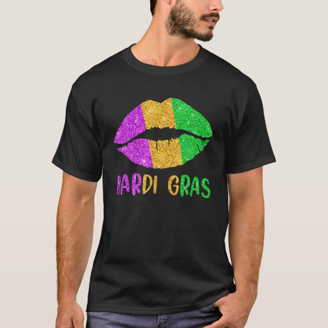 Mardi Gras Carnival Costume Purple Amp T-Shirt (Front)