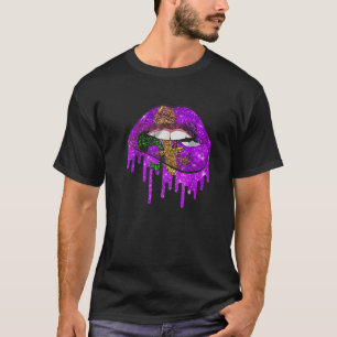 Mardi Gras Carnival Costume Purple & Gold Fleur De T-Shirt