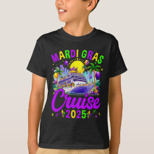 Mardi Gras Carnival Cruise 2025 Family Cruising  T-Shirt