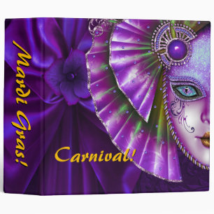 Mardi Gras Carnival Deep Purple Photo Album Binder