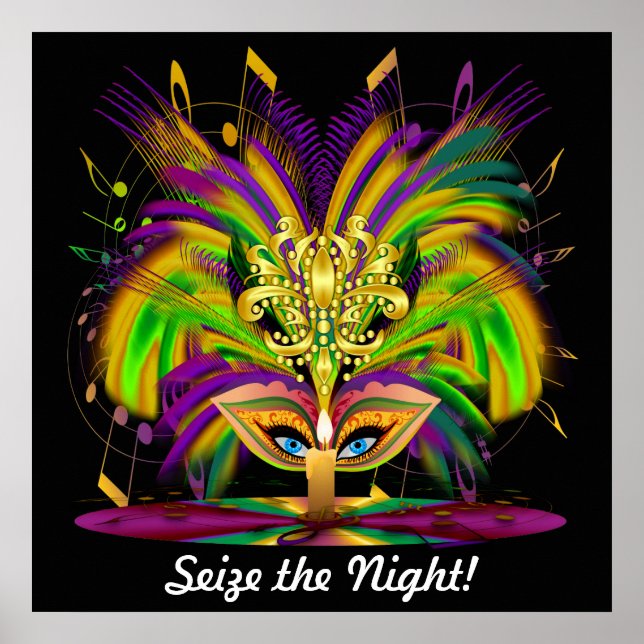 Mardi Gras Carnival Event  Please View Notes Poster (Front)