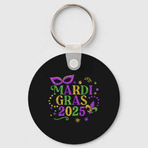 Mardi Gras Carnival Fat Tuesday Fleur De Lis Men W Keychain