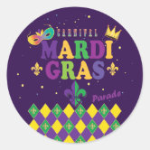 Fleur de Lis Mask Mardi Gras stickers