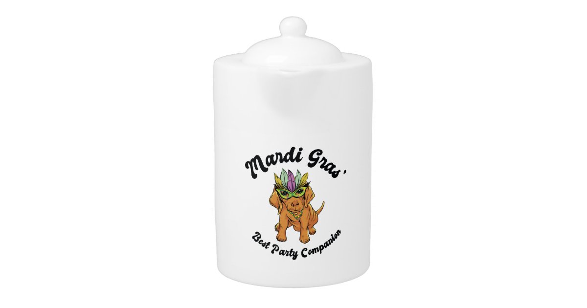 mardi gras teapot