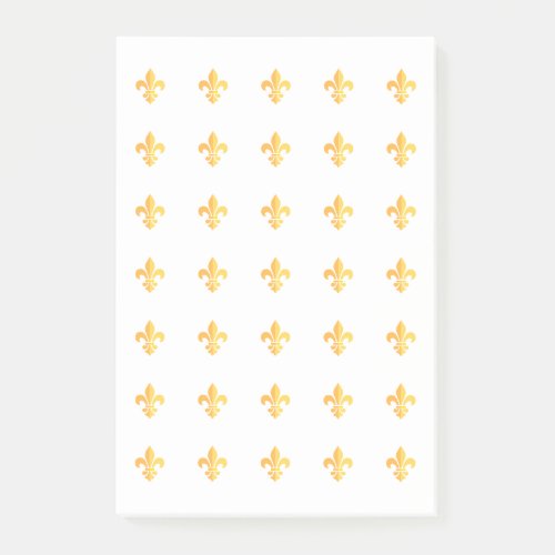 Mardi Gras Carnival Harlequin Gold  Fleur de Lis Post_it Notes