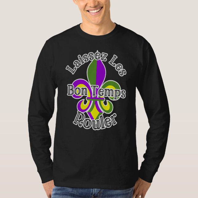 Mardi Gras Carnival Laissez Les Bon Templs New Orl T-Shirt (Front)