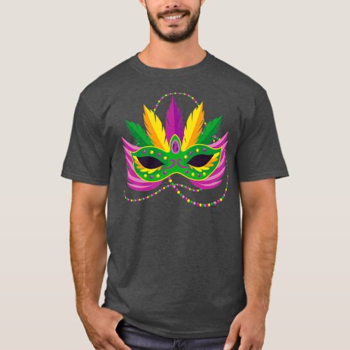 Mardi Gras Carnival Masks Funny Mardi Gras Masquer T_Shirt