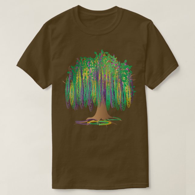 Mardi Gras Carnival Meican Graphic BeadTree Bourbo T-Shirt (Design Front)
