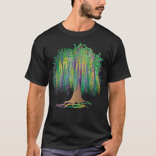 Mardi Gras Carnival Mexican Graphic Bead_Tree Bour T_Shirt