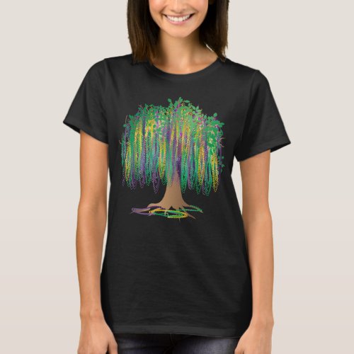 Mardi Gras Carnival Mexican Graphic Bead_Tree Bour T_Shirt