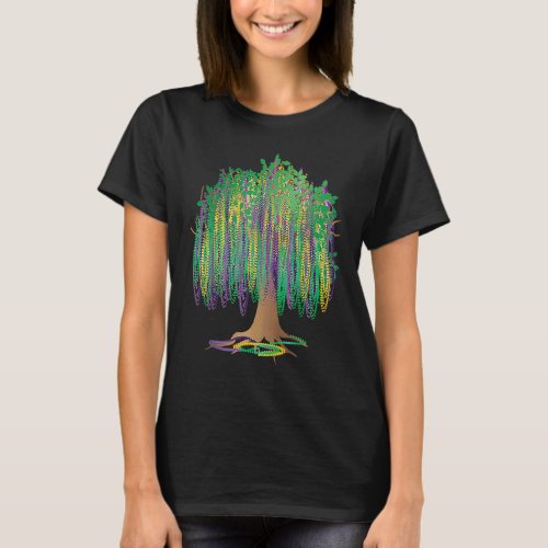 Mardi Gras Carnival Mexican Graphic Bead Tree Bour T_Shirt