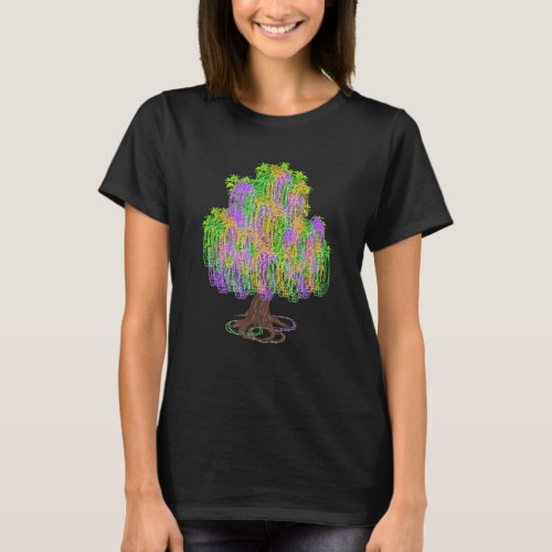 Mardi Gras Carnival Mexican Graphic Bead Tree Bour T_Shirt