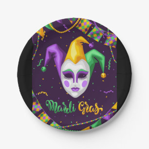Mardi Gras Carnival Paper Plates