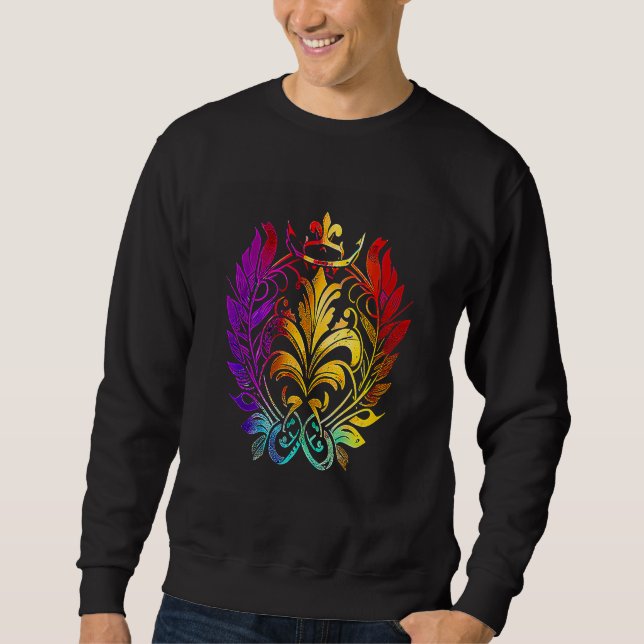 Mardi Gras Carnival parade with beads party and ma Sweatshirt (Front)
