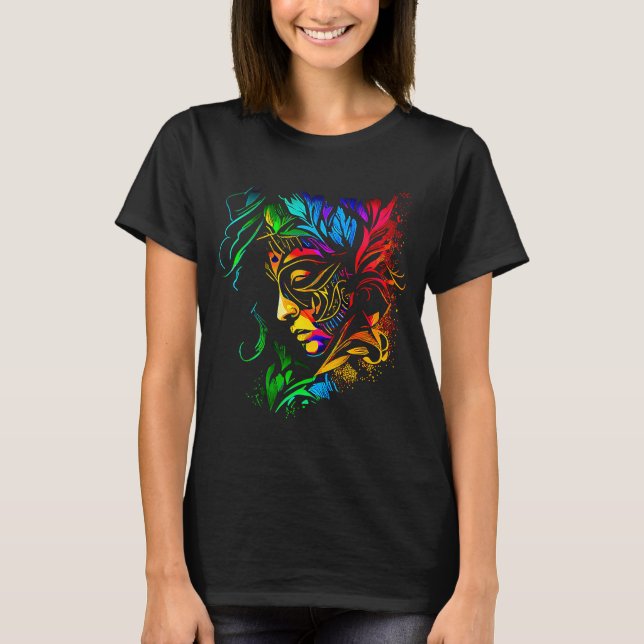 Mardi Gras Carnival parade with beads party and ma T-Shirt (Front)
