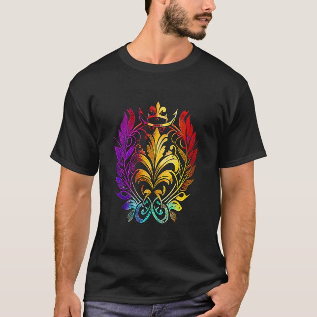 Mardi Gras Carnival parade with beads party and ma T-Shirt (Front)