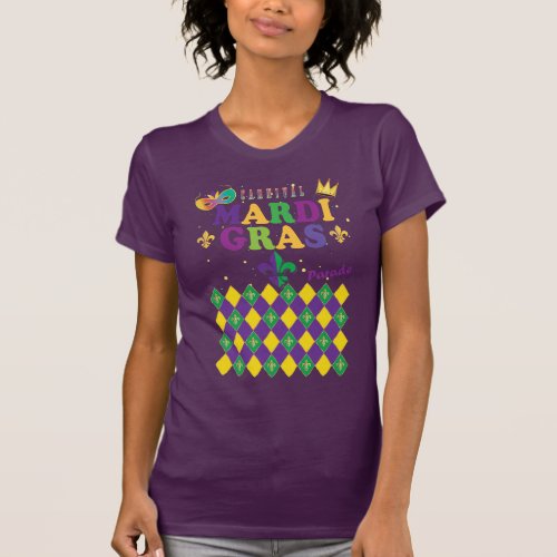 Mardi Gras Carnival Party Fleur de Lis Decoration T_Shirt