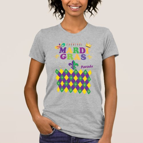 Mardi Gras Carnival Party Fleur de Lis Decoration T_Shirt