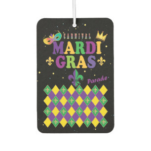 Mardi Gras Carnival Party Fleur de Lis Rhombus Air Freshener