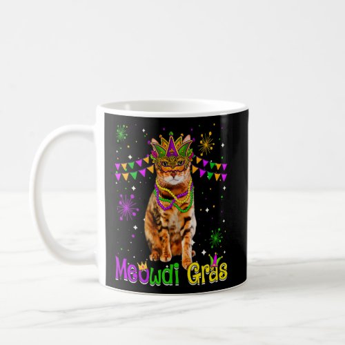 Mardi Gras Cat Cute Bengal Cat Carnival Mask  Coffee Mug