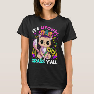 Mardi Gras Cat Kitty Meow Meowdi Gras Jester Hat B T-Shirt