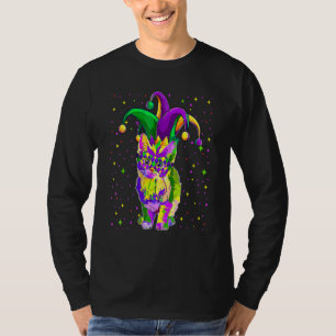Mardi Gras Cat Mask Funny Carnival Parade Party Ca T-Shirt