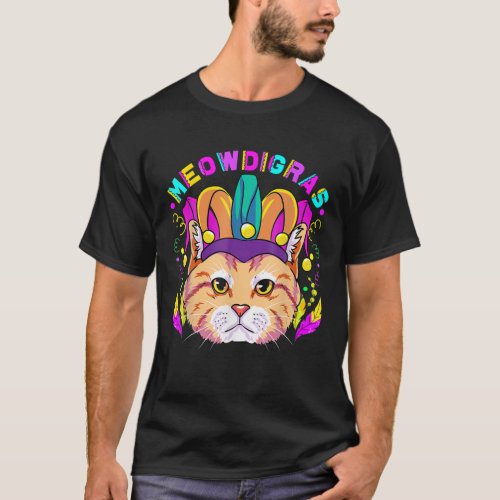 Mardi Gras Cat Meowdigras Kids Teen Girls Parade C T_Shirt
