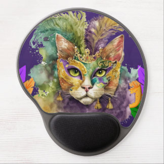 Mardi Gras Cat Mouse Pad