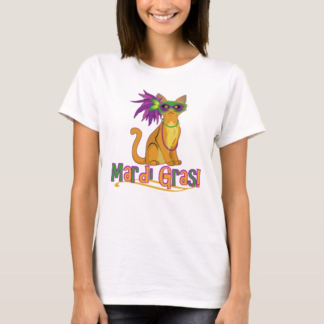 Mardi Gras Cat T-Shirt (Front)