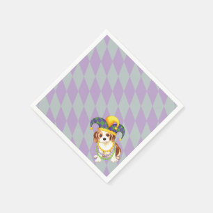 Mardi Gras Cavalier King Charles Spaniel Napkins