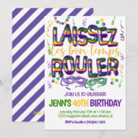 Mardi Gras Celebration Invitation