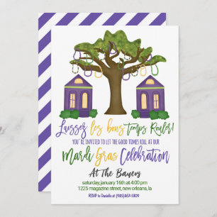 Mardi Gras Celebration Invitation