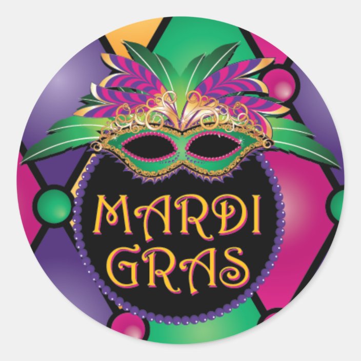 mardi gras stickers on sale