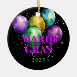 Mardi Gras Ceramic Ornament