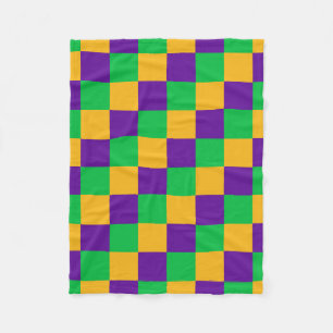Mardi Gras Checker Blanket