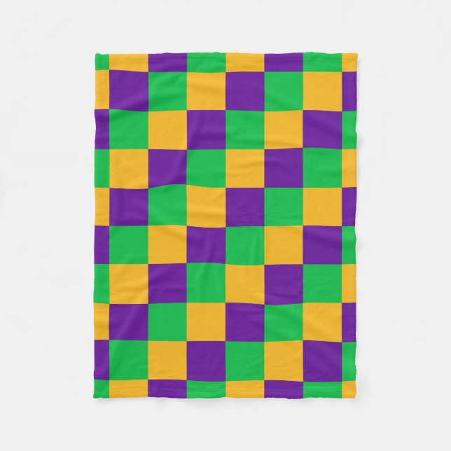 Mardi Gras Checker Blanket (Front)