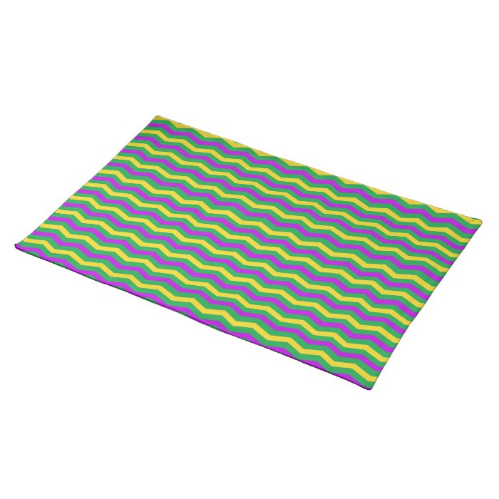 Mardi Gras   Chevron Print Placemats