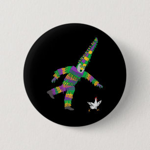 Mardi Gras Chicken Jester Farming Animal Fat Tuesd Button