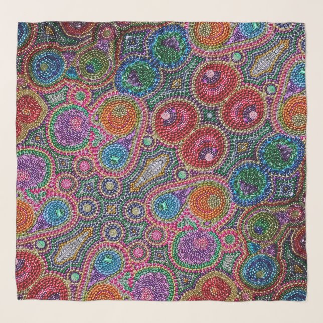 Mardi Gras Chiffon Scarf  (Front (Horizontal))